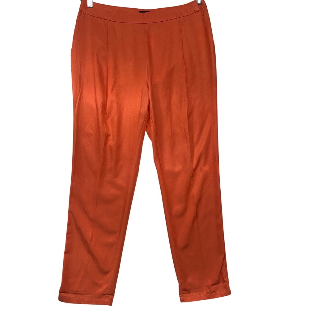 Kate Spade Saturday Pockets and Pleats Pant Bright Coral Orange Size 8 NEW‎